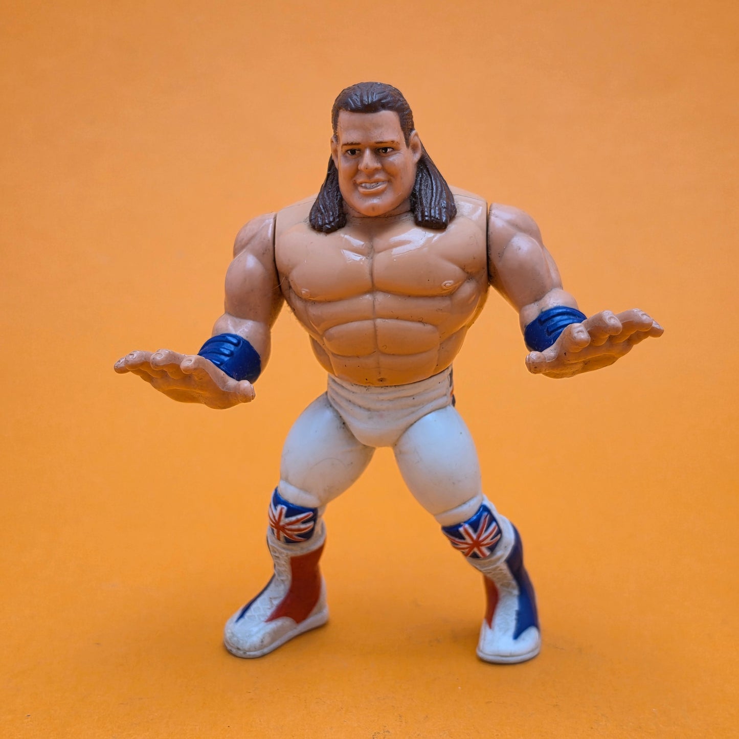 WWF HASBRO ☆ THE BRITISH BULLDOG Vintage Wrestling Figure ☆ Original 90s Series 4