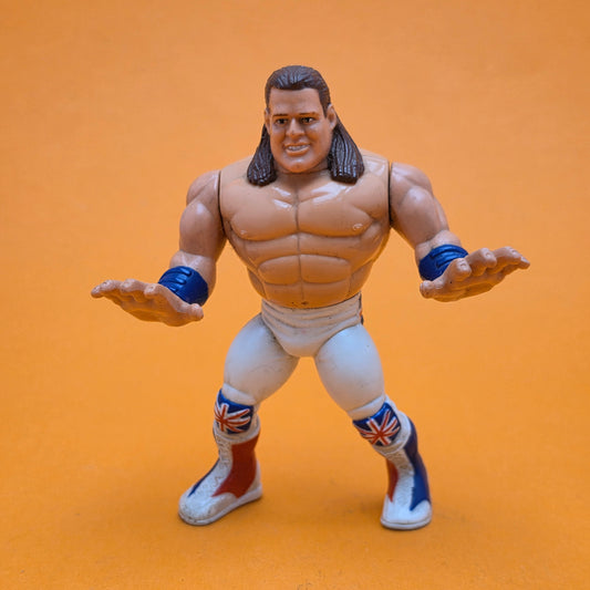 WWF HASBRO ☆ THE BRITISH BULLDOG Vintage Wrestling Figure ☆ Original 90s Series 4