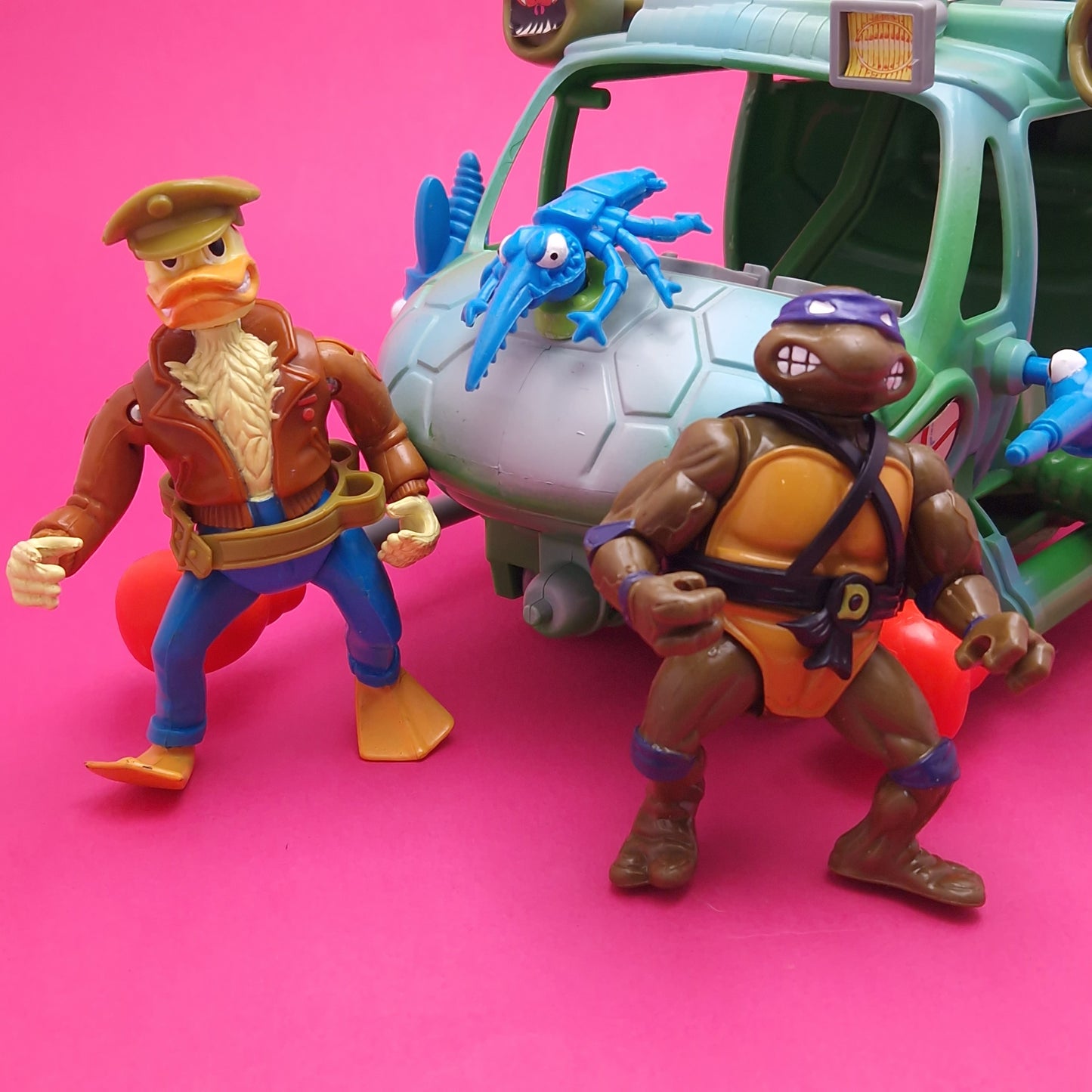 TEENAGE MUTANT NINJA TURTLES ☆ TURTLE COPTER Vintage Action Figure Vehicle ☆ Loose HERO