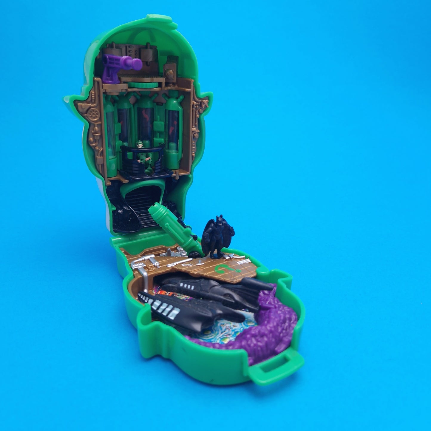 BATMAN FOREVER ☆ BATCAVE & RIDDLER POWER CENTRE Mini Playsets ☆ Vintage Kenner