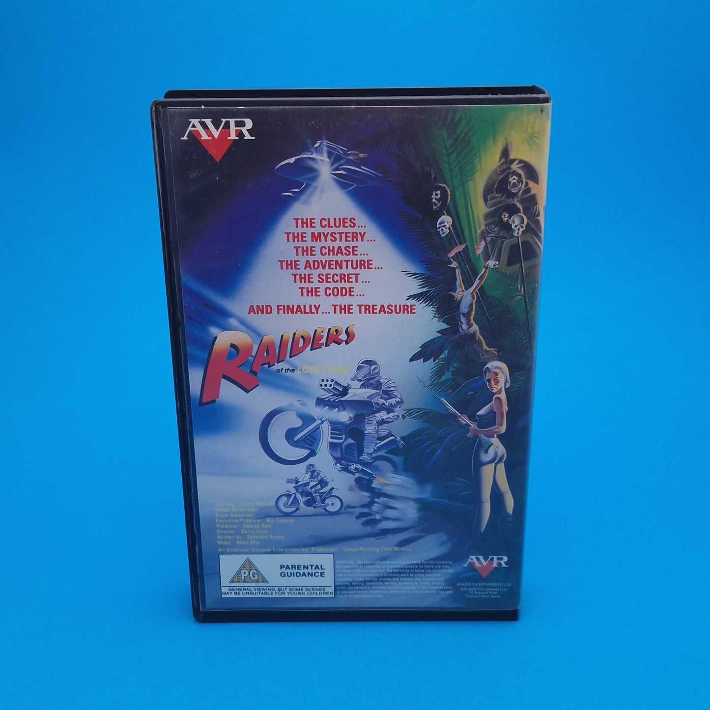 VHS Video ☆ RAIDERS OF THE LOST CODE ☆ 80s Big Box Ex Rental Vintage PG