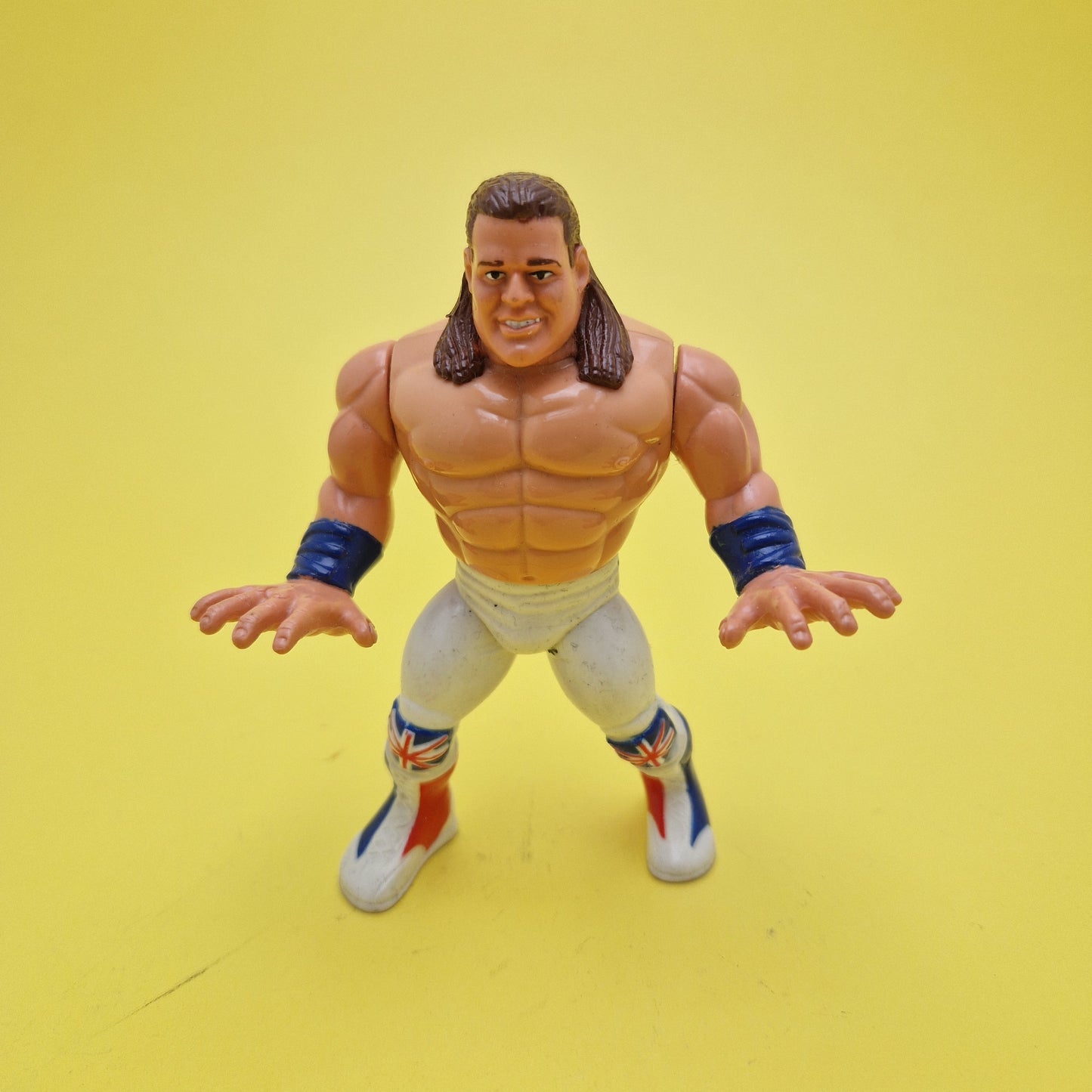 WWF HASBRO ☆ THE BRITISH BULLDOG Vintage Wrestling Figure ☆ Original 90s Series 4