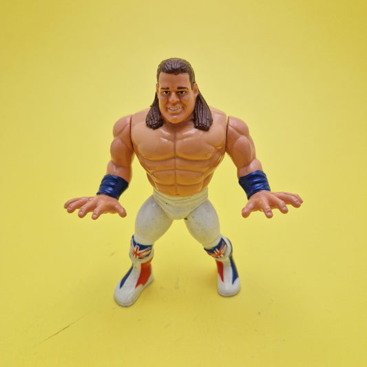 WWF HASBRO ☆ THE BRITISH BULLDOG Vintage Wrestling Figure ☆ Original 90s Series 4