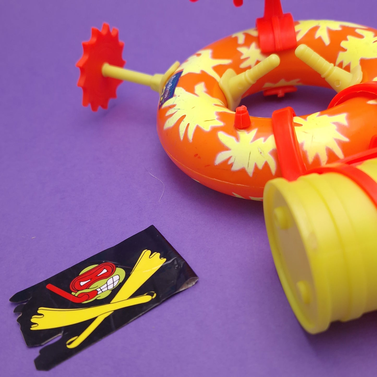 TEENAGE MUTANT NINJA TURTLES ☆ Scuba Divin Raph Psych Out Spin Out Scuba Tube Vintage Action Figure ☆ Loose