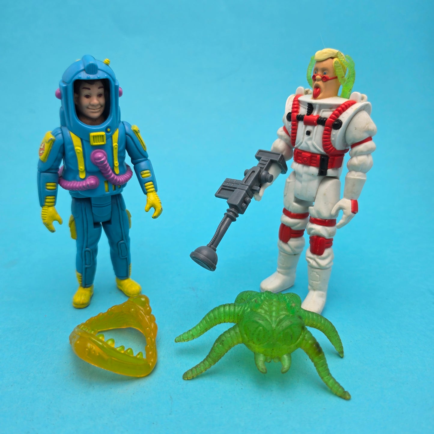 GHOSTBUSTERS ☆ RAY STANTZ EGON SPENGLER SUPER FRIGHT FEATURES Vintage Figure ☆ 80s Kenner