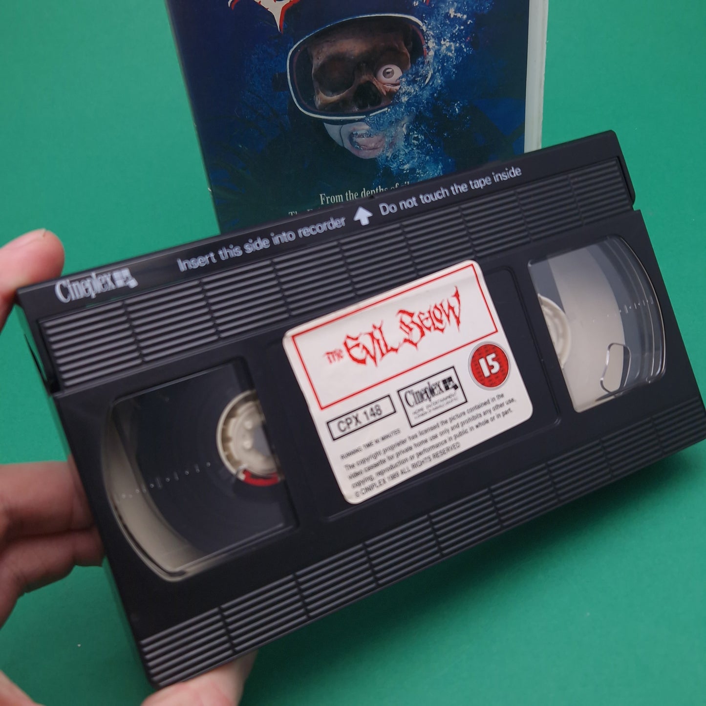 VHS Video ☆ THE EVIL BELOW ☆ 80s Horror Big Box Ex Rental Vintage 15 cert
