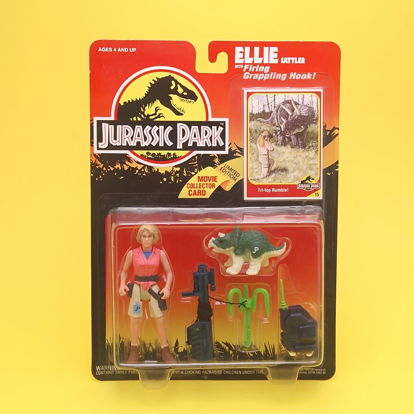 JURASSIC PARK ☆ ELLIE SATTLER JURASSIC PARK Vintage Figure ☆ Sealed MOC World Carded
