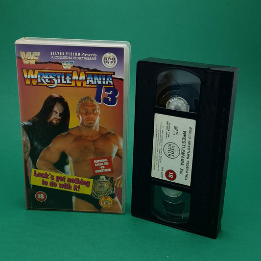 VHS Video ☆ WWF WRESTLEMANIA 13 UK Tape Cassette ☆ Silver Vision Vintage