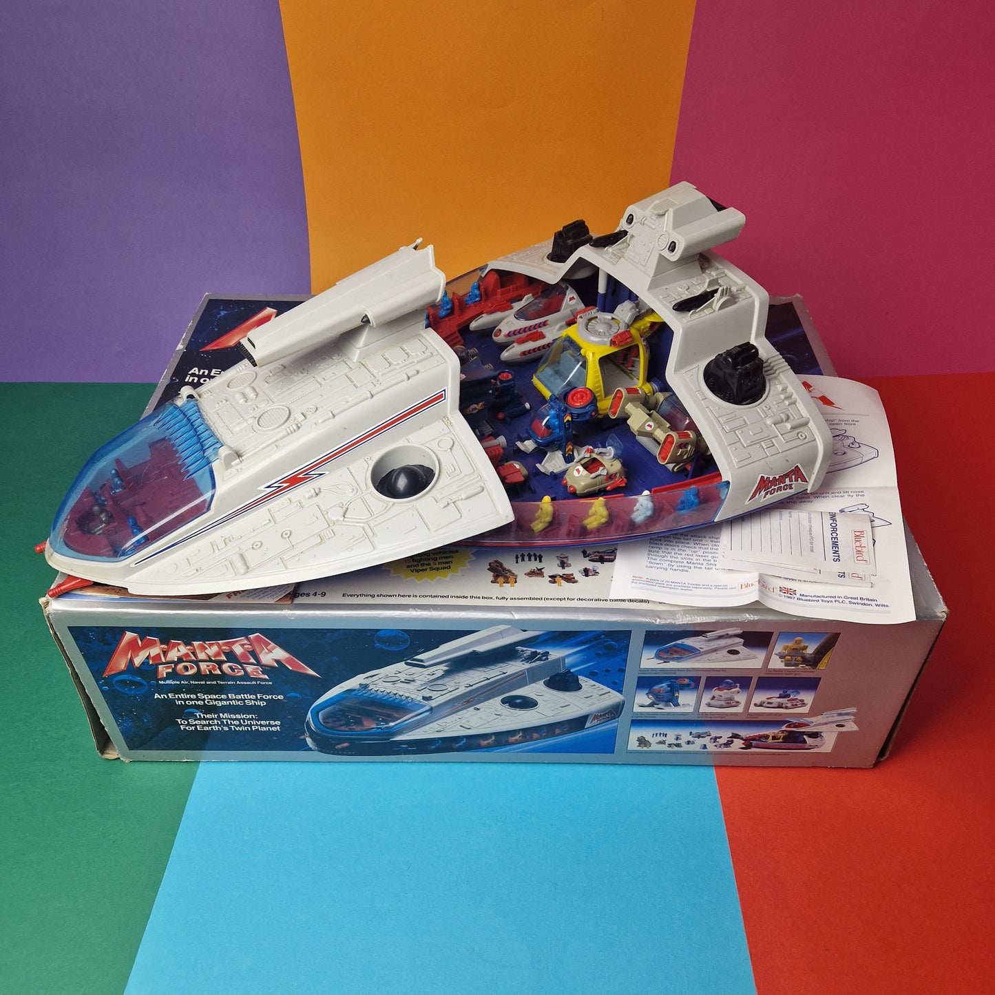 MANTA FORCE ☆ SPACE COMMAND SHIP Mini Figures ☆ BOXED Bluebird 80s