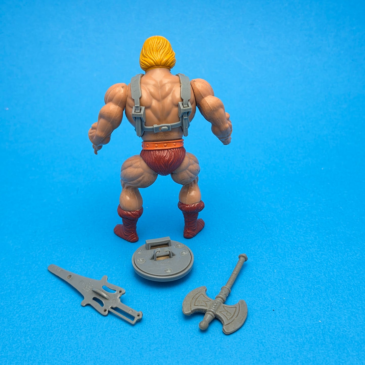 MASTERS OF THE UNIVERSE ☆ HE-MAN Complete Taiwan Vintage Figure ☆ MOTU Loose 80s Mattel Original