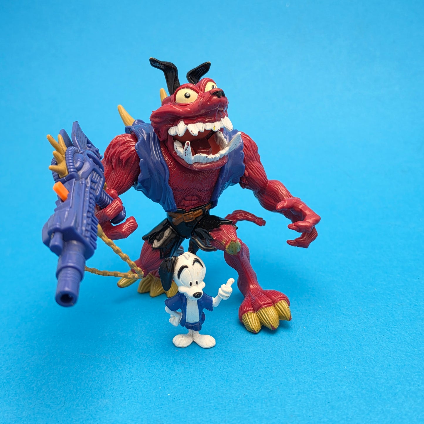 EARTHWORM JIM ☆ PETER PUPPY POCKET ROCKET SHIP Vintage Action Figures ☆ Loose Playmates