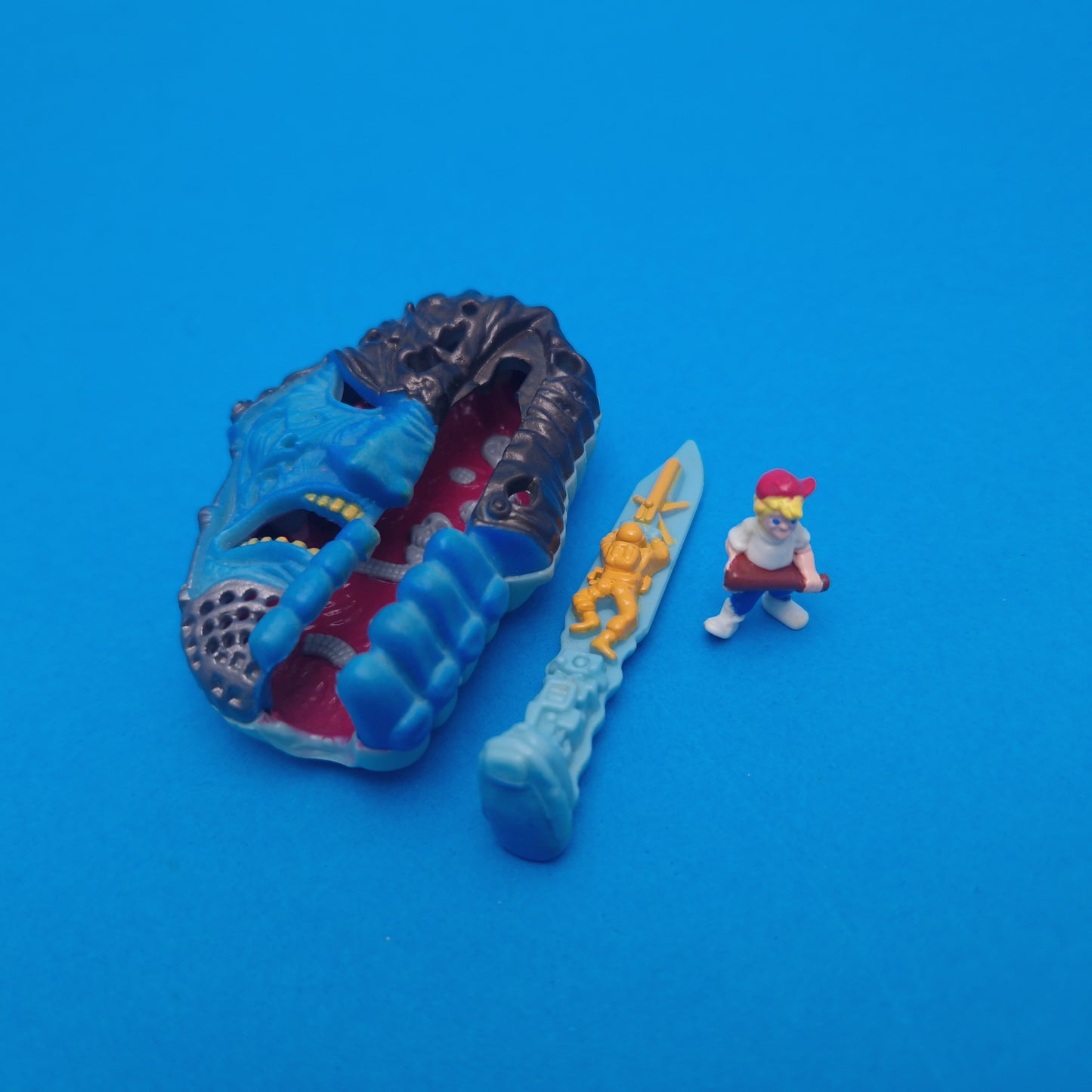 MIGHTY MAX ☆ ZOMBIE COMMANDO Monster Heads Vintage Figure Playset ☆ Complete