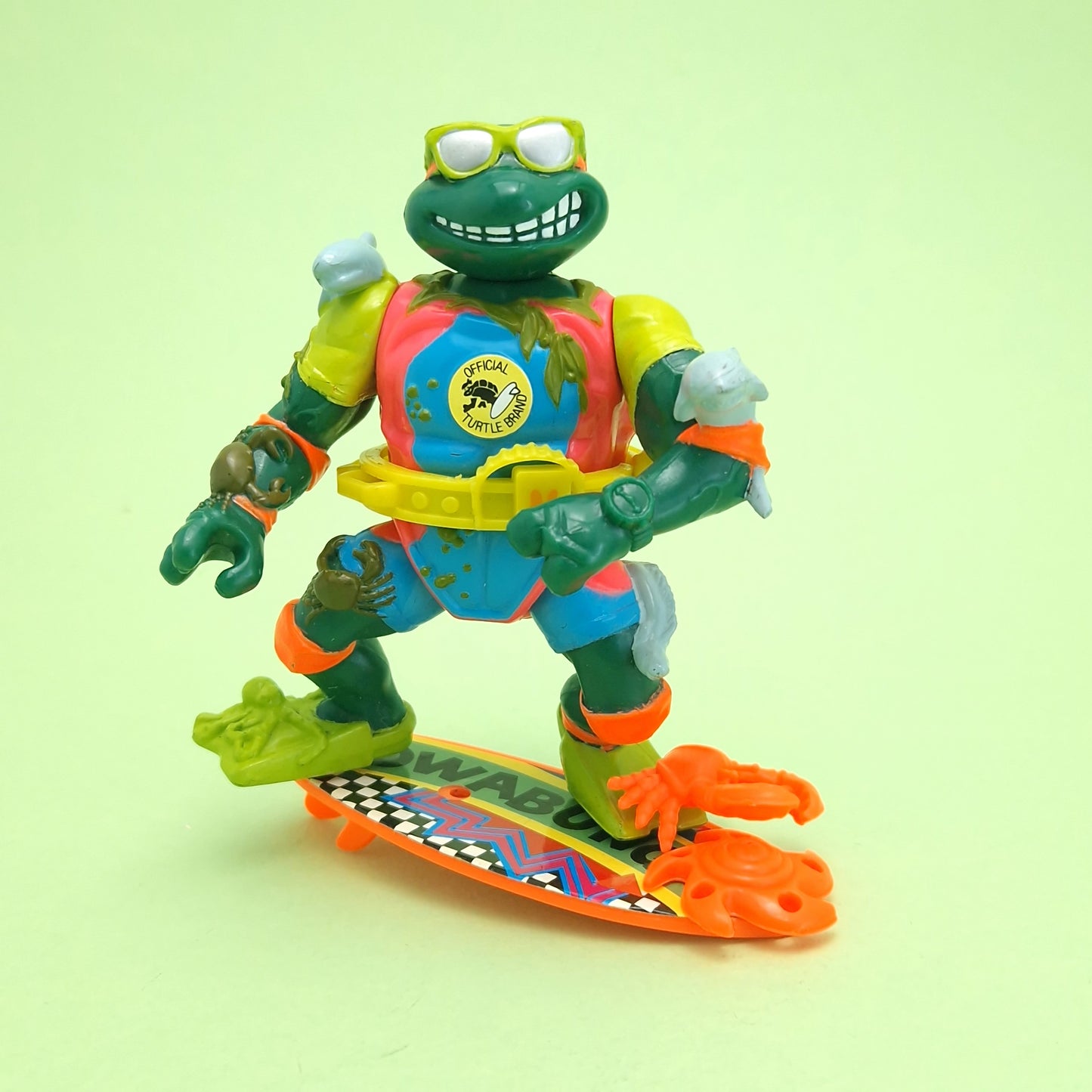 TEENAGE MUTANT NINJA TURTLES ☆ SEWER SURFER MIKE Vintage Action Figure ☆ 90s Loose