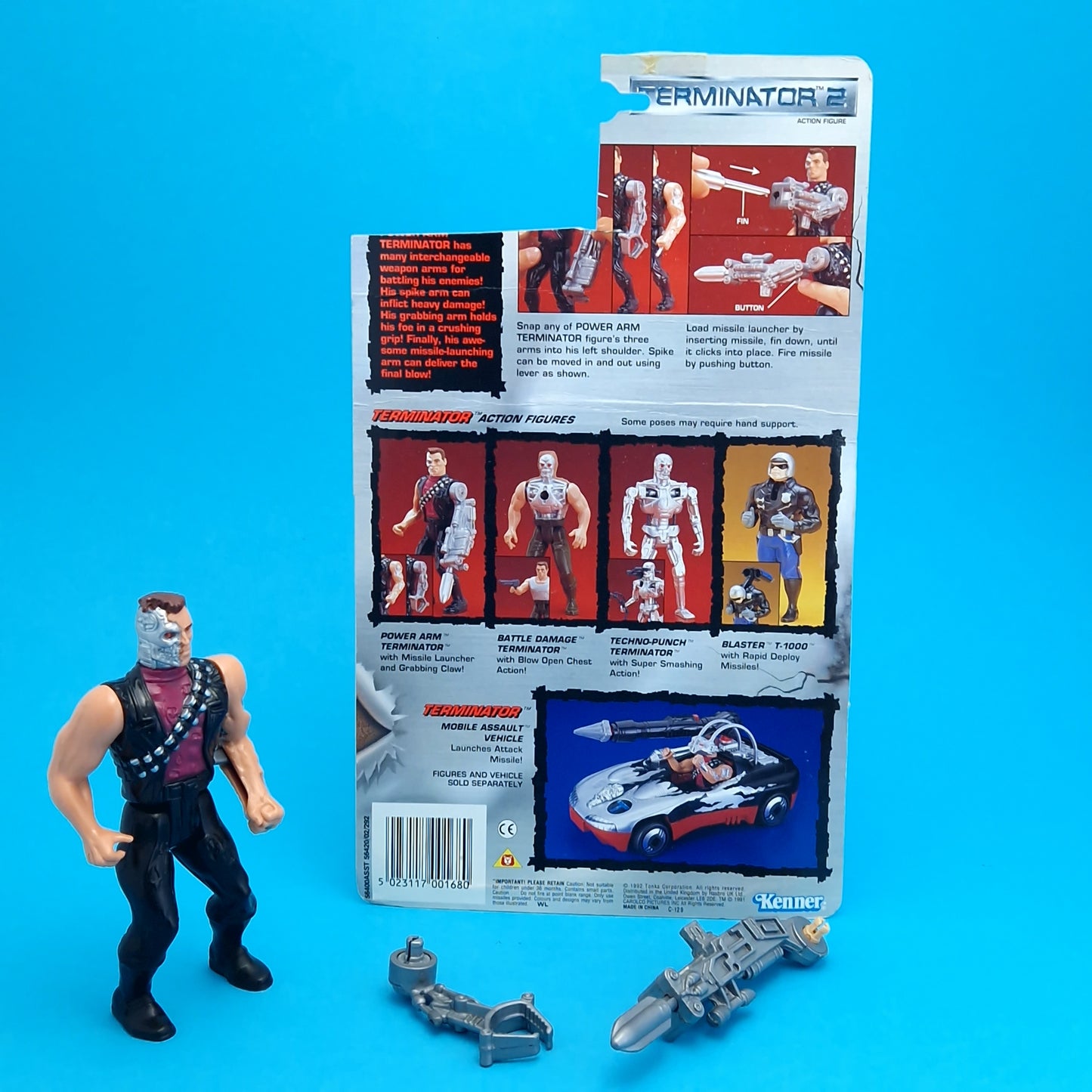 TERMINATOR 2 ☆ POWER ARM Action Figure Complete ☆ Vintage 90s Kenner Loose