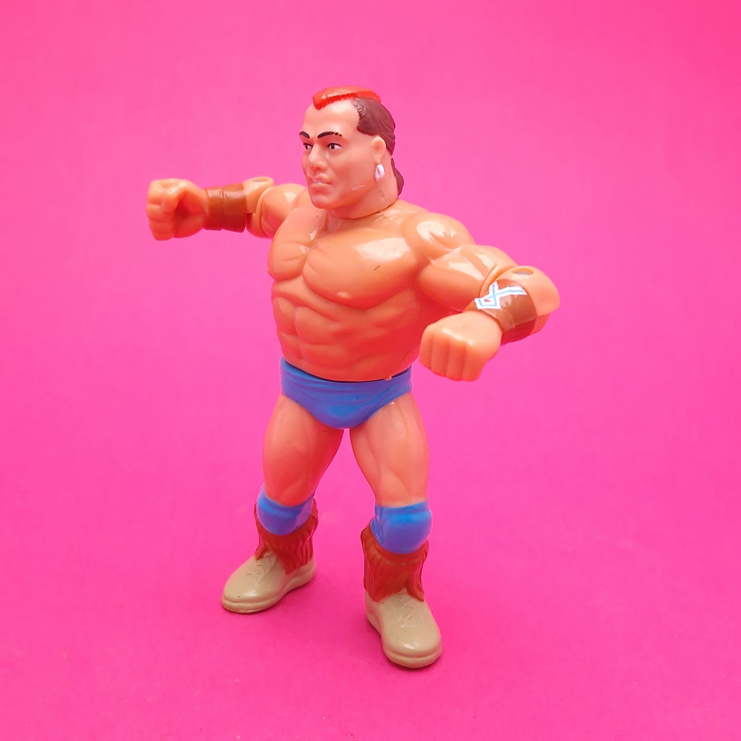 WWF HASBRO ☆ TATANKA Vintage Wrestling Figure ☆ Original 90s Series 6 Bio Card