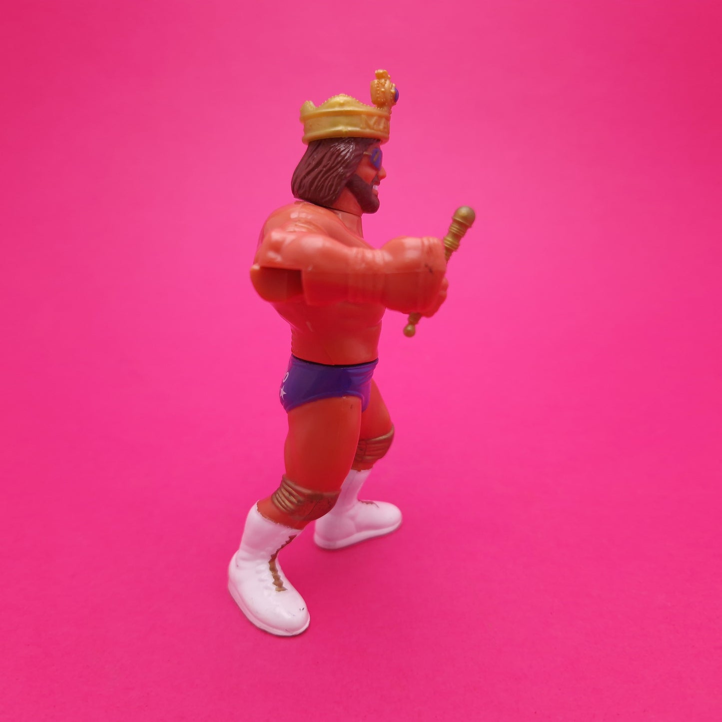 WWF HASBRO MACHO KING RANDY SAVAGE Vintage Wrestling Figure ☆ Nice paint 90s Series 2