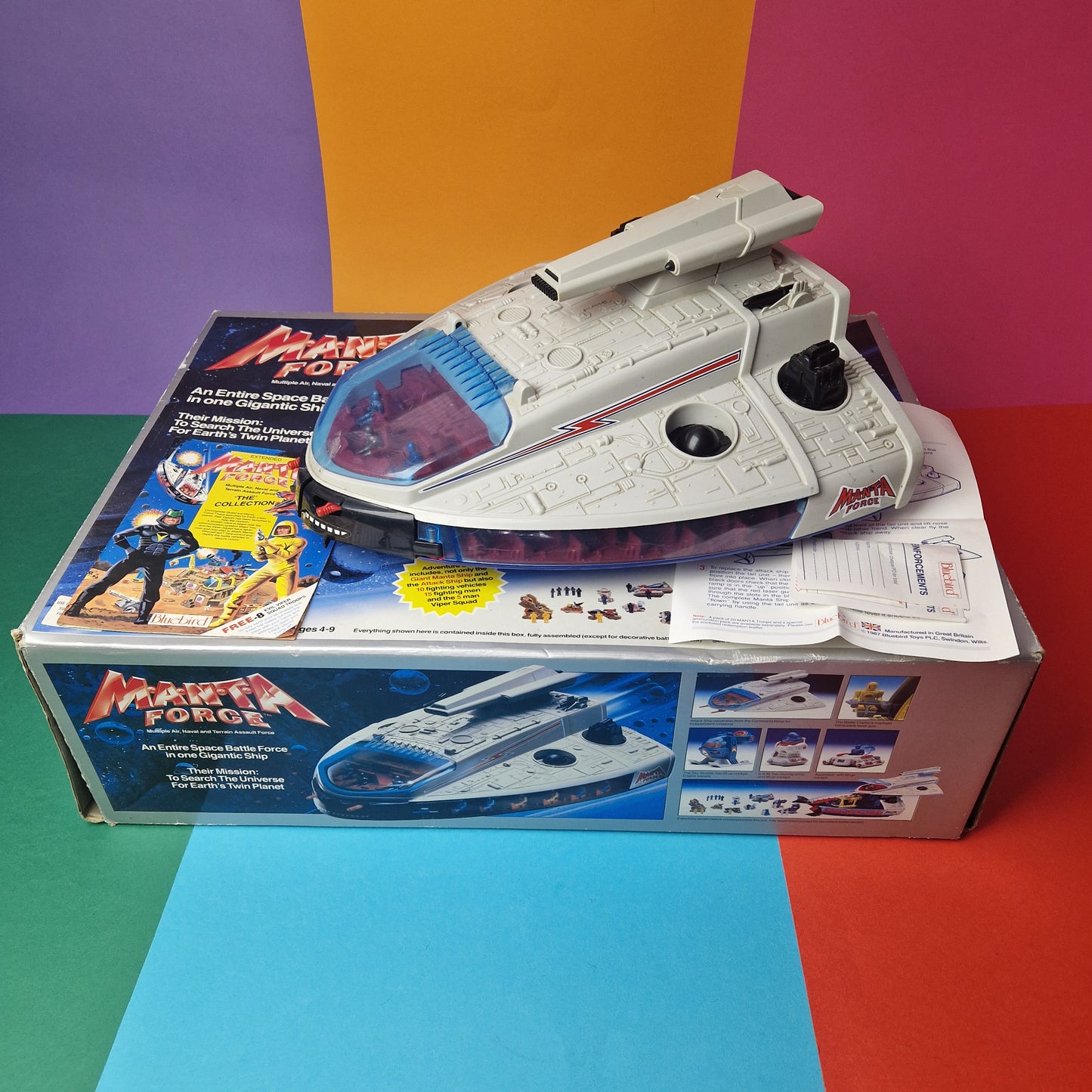 MANTA FORCE ☆ SPACE COMMAND SHIP Mini Figures ☆ BOXED Bluebird 80s