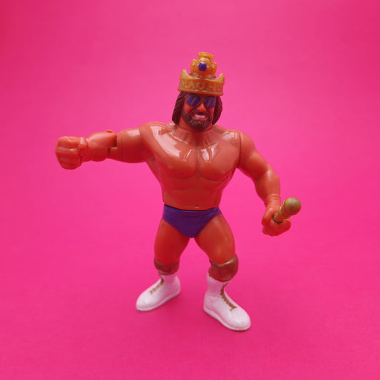 WWF HASBRO MACHO KING RANDY SAVAGE Vintage Wrestling Figure ☆ Nice paint 90s Series 2