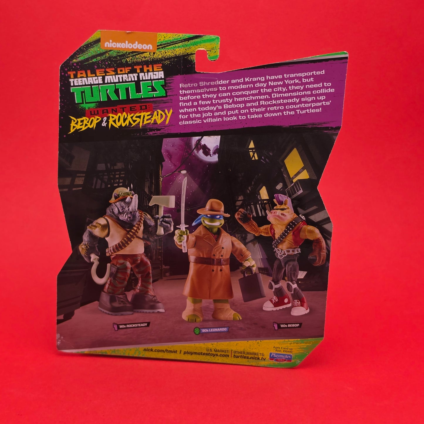 TEENAGE MUTANT NINJA TURTLES ☆ TALES WANTED 80s BEBOP & ROCKSTEADY Figures ☆ Carded