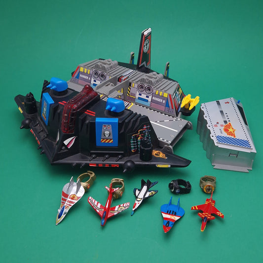 RING RAIDERS ☆ SKULL SQUADRON MOBILE BASE & Fighters Planes ☆ Vintage Matchbox Original 80s Loose