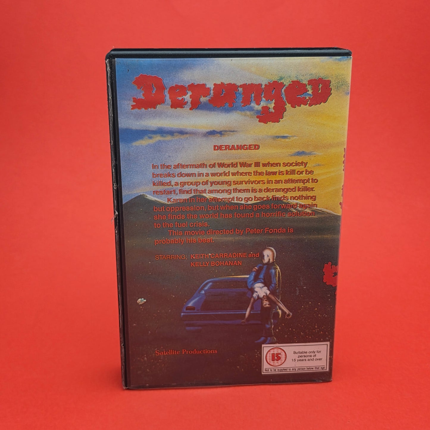 VHS Video ☆ DERANGED AKA IDAHO TRANSFER UK ☆ 70s 80s 15 Cert Big Box Ex Rental Vintage