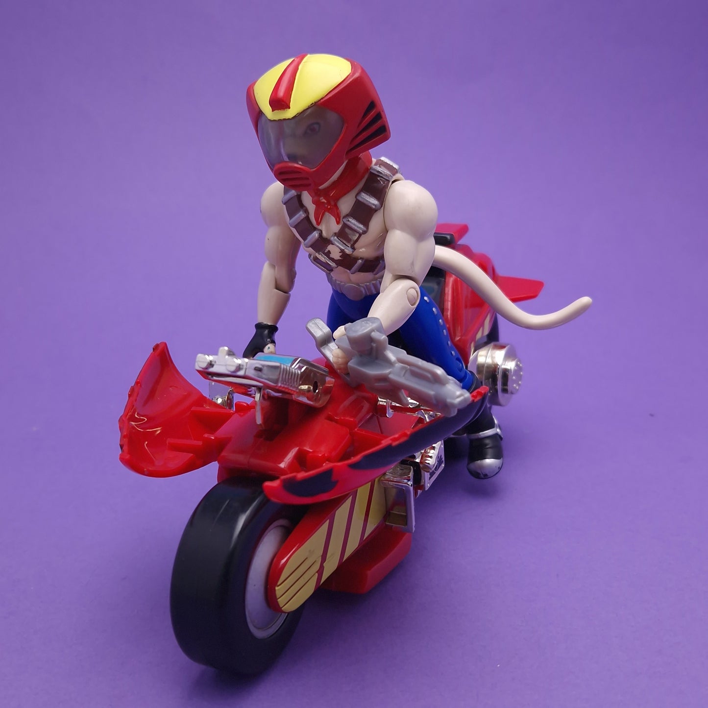 BIKER MICE FROM MARS ☆ VINNIE & RADICAL ROCKET SLED BIKE Vintage Figure ☆ 90s Loose BMFM