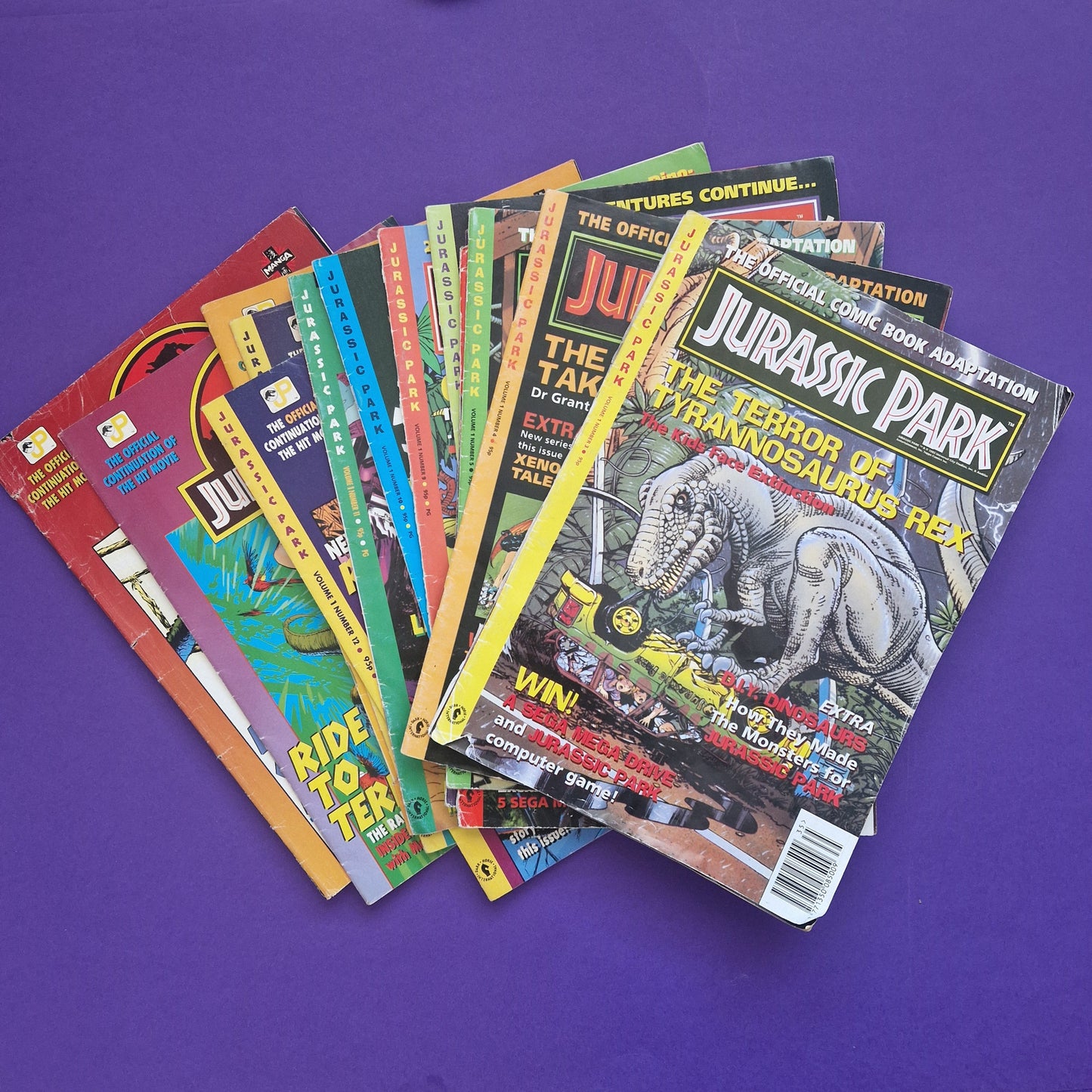 JURASSIC PARK ☆ Official COMIC BOOK 3 -15 Vintage  ☆ DARK HORSE
