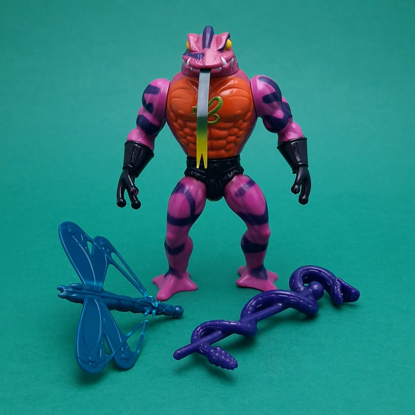 MASTERS OF THE UNIVERSE ☆ TUNG LASHOR Vintage Figure ☆ MOTU Loose 80s Mattel Original