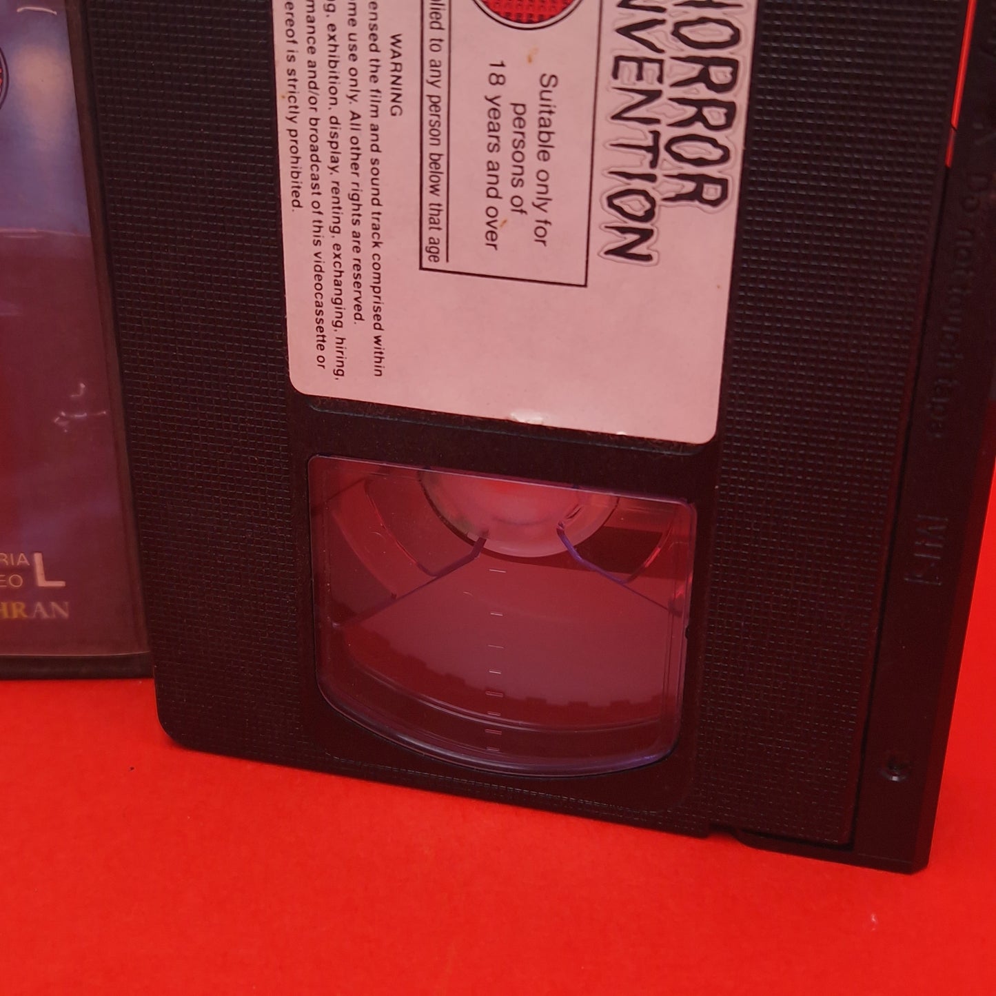 VHS Video ☆ HORROR CONVENTION (Nightmare in Blood) Case Tape Cassette Vintage 18 cert