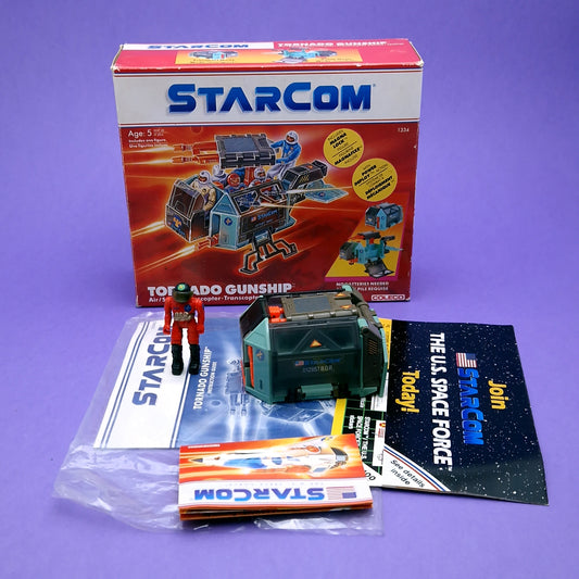 STARCOM ☆ TORNADO GUNSHIP Vehicle ☆ 80's BOXED Loose Vintage Coleco Mattel