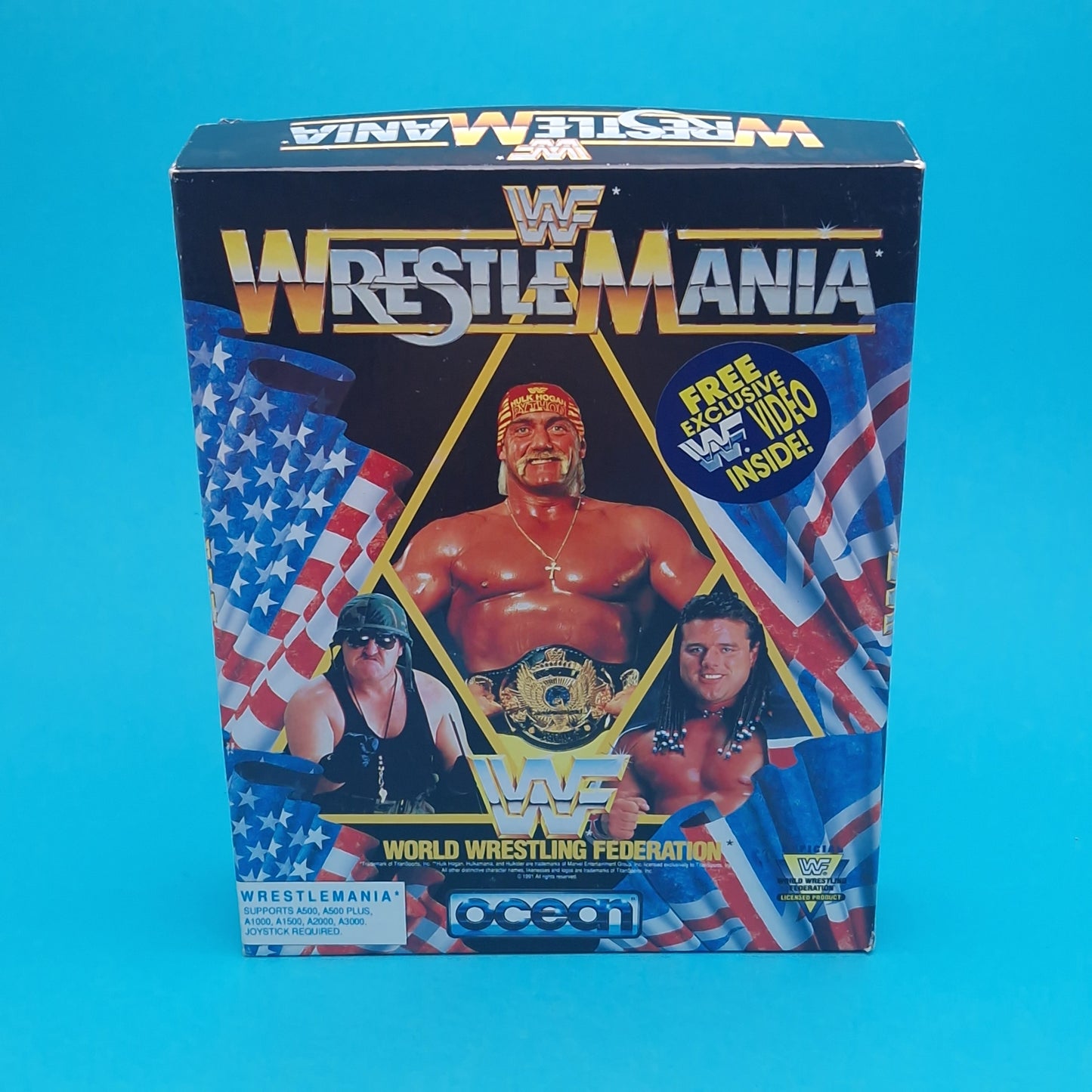 AMIGA ☆ WWF WRESTLEMANIA ☆ BOXED Vintage Retro Game Commodore