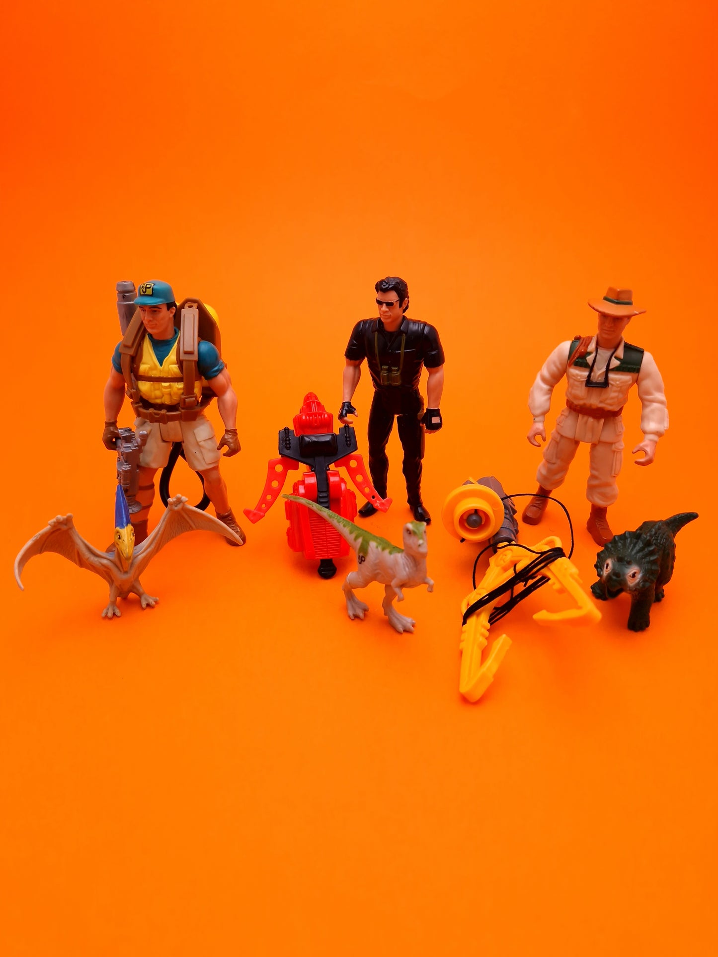 JURASSIC PARK LOST WORLD ☆ NICK VAN OWEN IAN MALCOLM EDDIE CARR Vintage Figure ☆ Loose Kenner