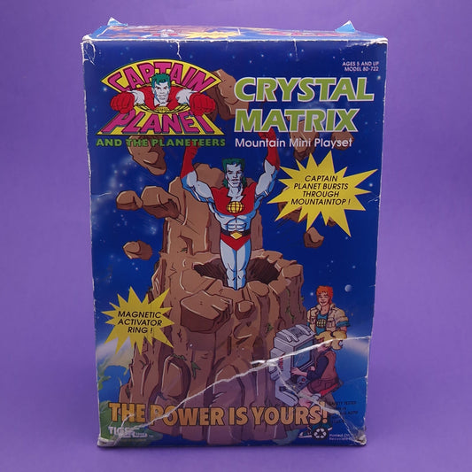 CAPTAIN PLANET ☆ CRYSTAL MATRIX ORIGINAL Action Figure Playset Boxed ☆ Vintage Tiger