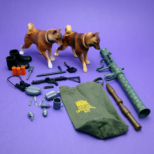 ACTION MAN ☆ DOG TEAM BAZOOKA HUSKY BUNDLE JOBLOT Accessories 70's ☆ Vintage PALITOY Loose