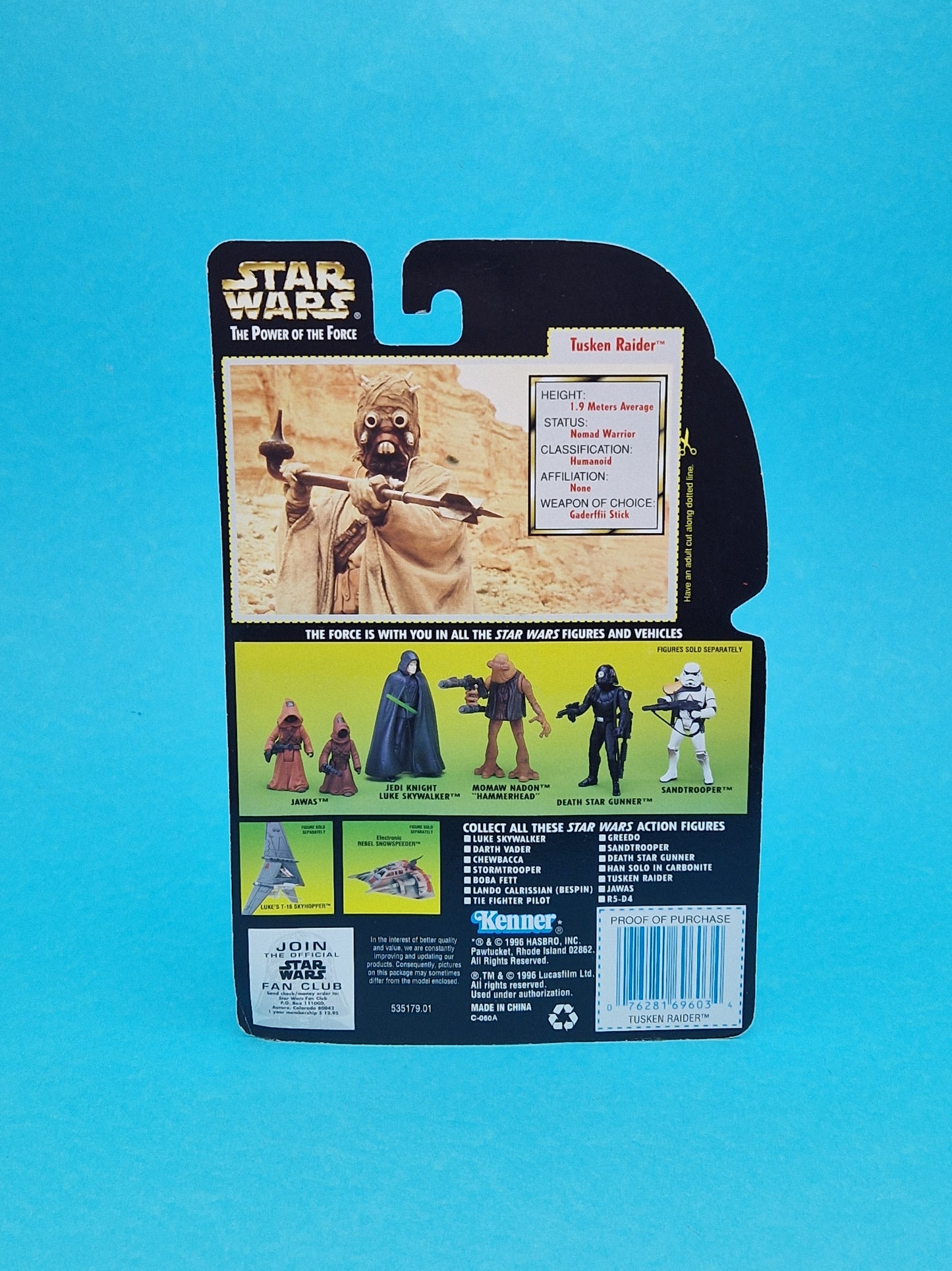 STAR WARS POTF ☆ TUSKEN RAIDER Figure ☆ MOC Sealed Carded Kenner Power of the Force