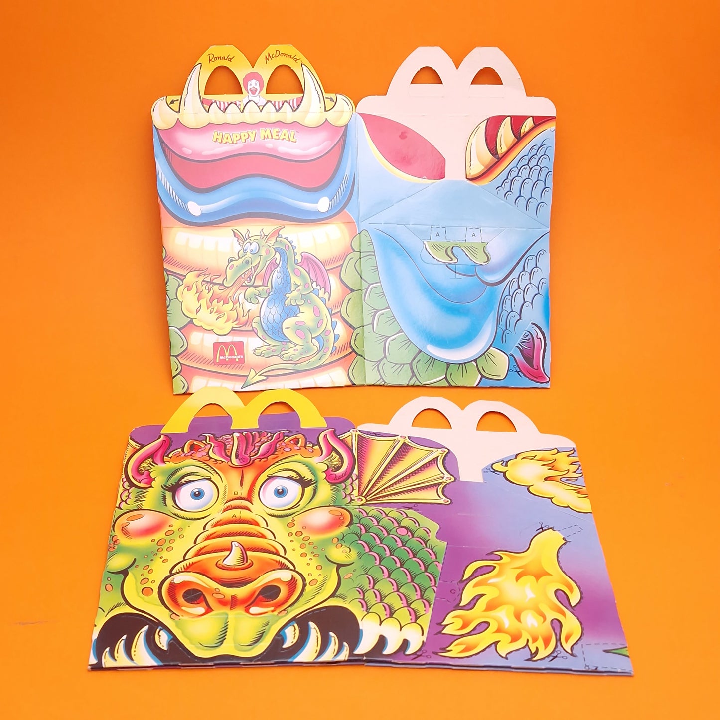 MCDONALDS ☆ Mix'em up Monsters Dragons Figures & Boxes ☆ 90s Happy Meal