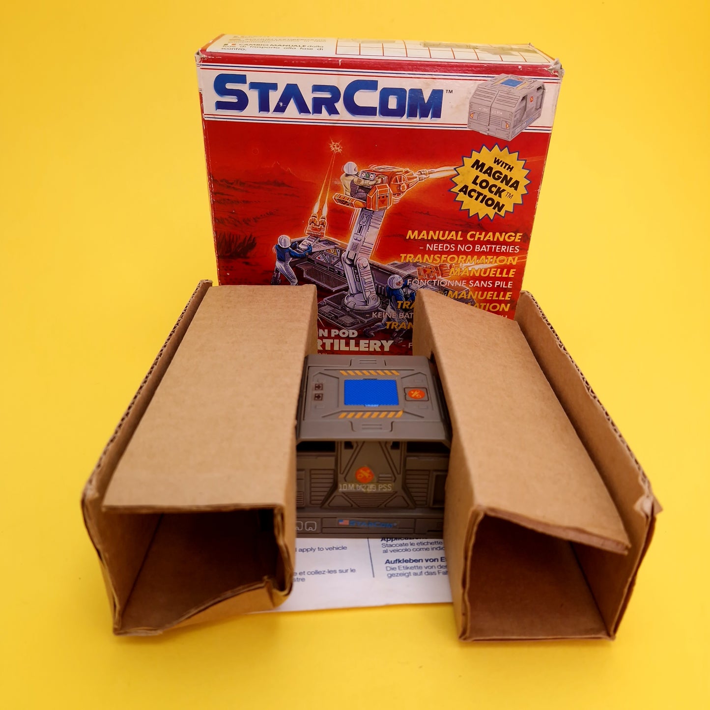 STARCOM ☆ LASER ARTILLERY Action Pod Vehicle ☆ 80's BOXED Loose Vintage Coleco Mattel