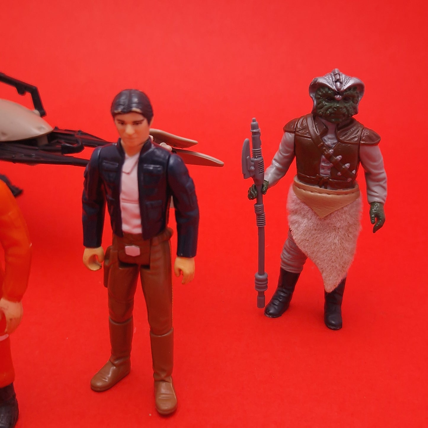 STAR WARS VINTAGE ☆ 6x BUNDLE X-WING PILOT LUKE HAN SOLO EMPEROR Figures ☆ Kenner 80s