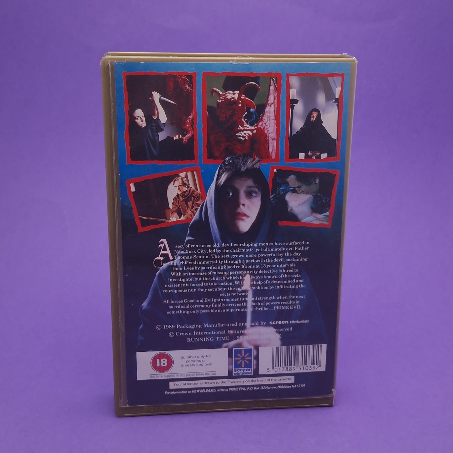 VHS Video ☆ PRIME EVIL ☆ 80s Big Box Ex Rental Horror 1988 18 Vintage