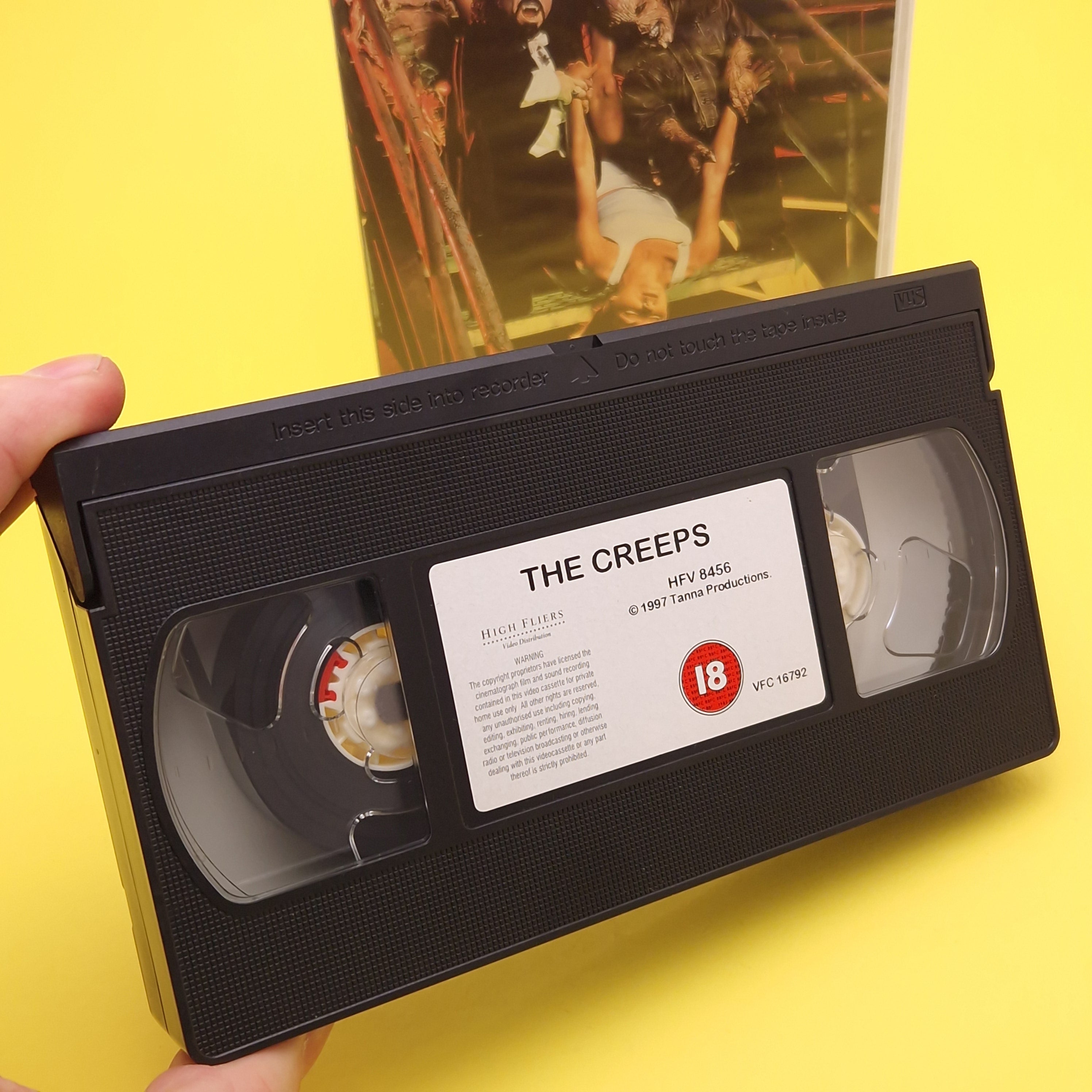 VHS Video ☆ THE CREEPS ☆ 90s Big Box Ex Rental Horror 18 Vintage