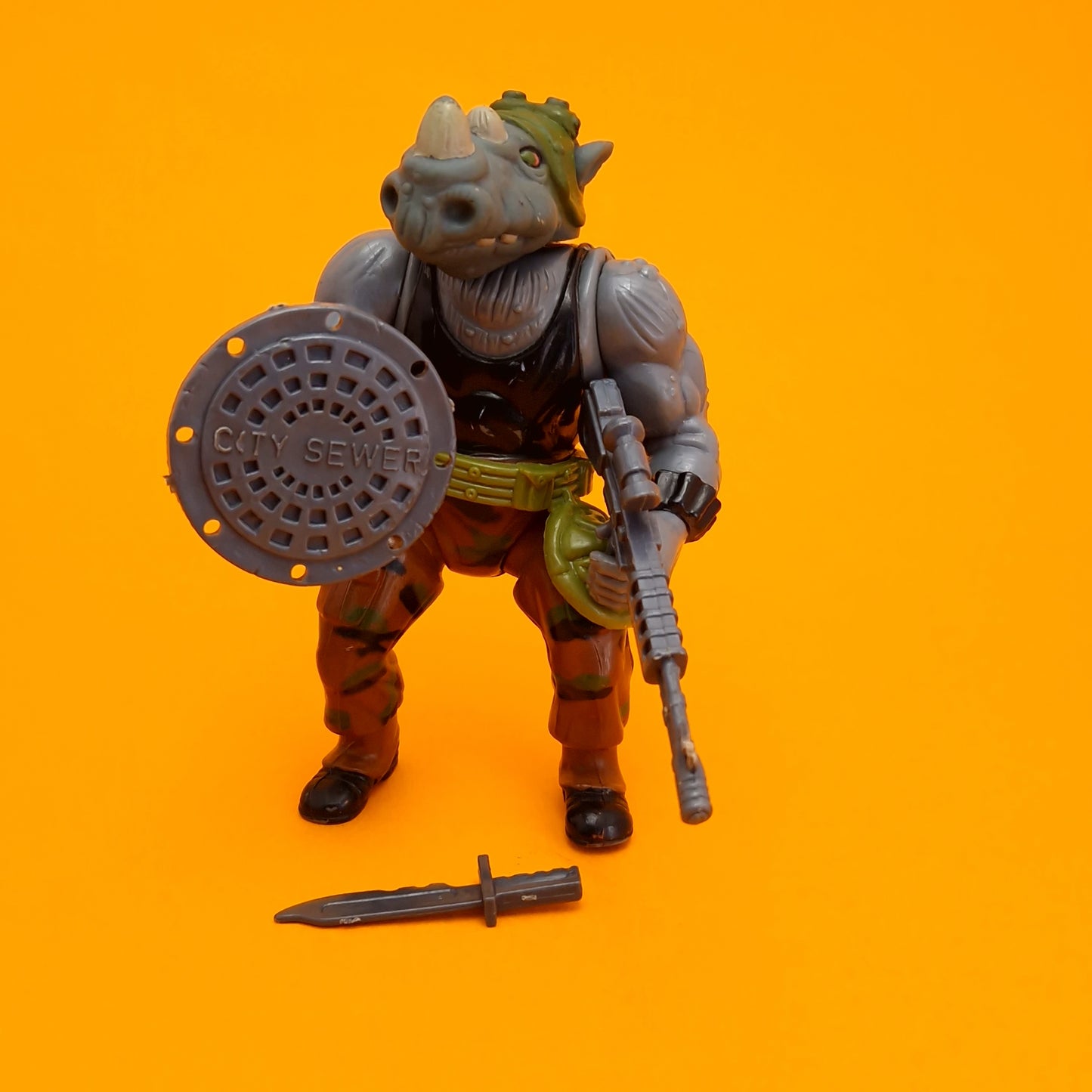 TEENAGE MUTANT NINJA TURTLES ☆ SOFT HEAD SHREDDER BEBOP ROCKSTEADY Vintage Action Figure ☆ 90s Loose