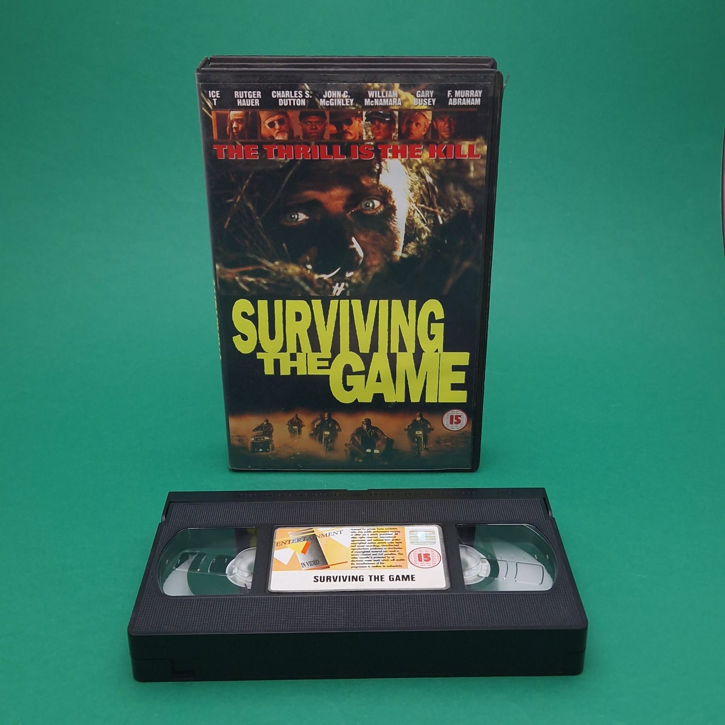 VHS Video ☆ SURVIVING THE GAME ☆ 90s Big Box Ex Rental Vintage 15