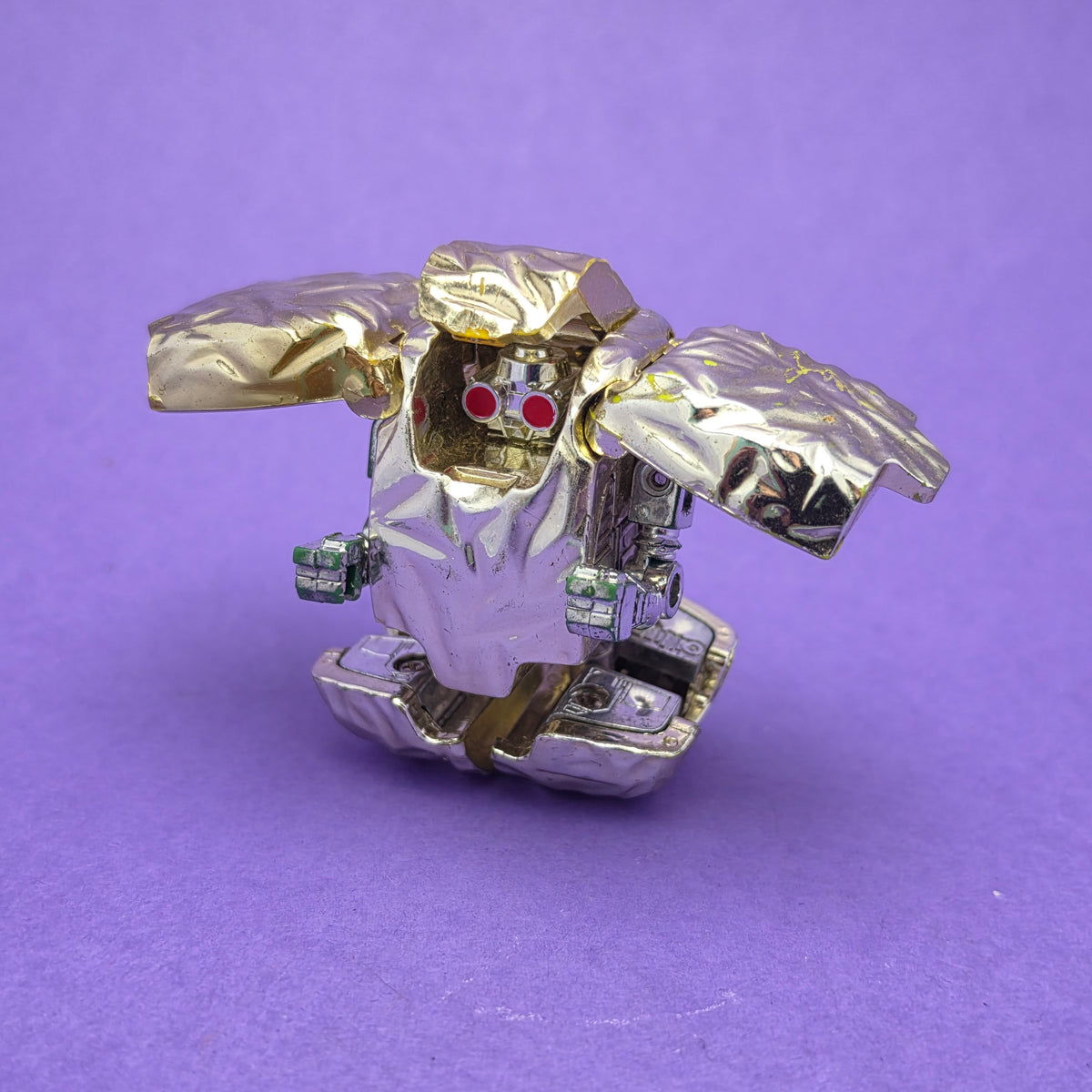 GOBOTS ROCK LORDS ☆ NUGGIT Chrome Nice Figure ☆ Vintage 80s Tonka