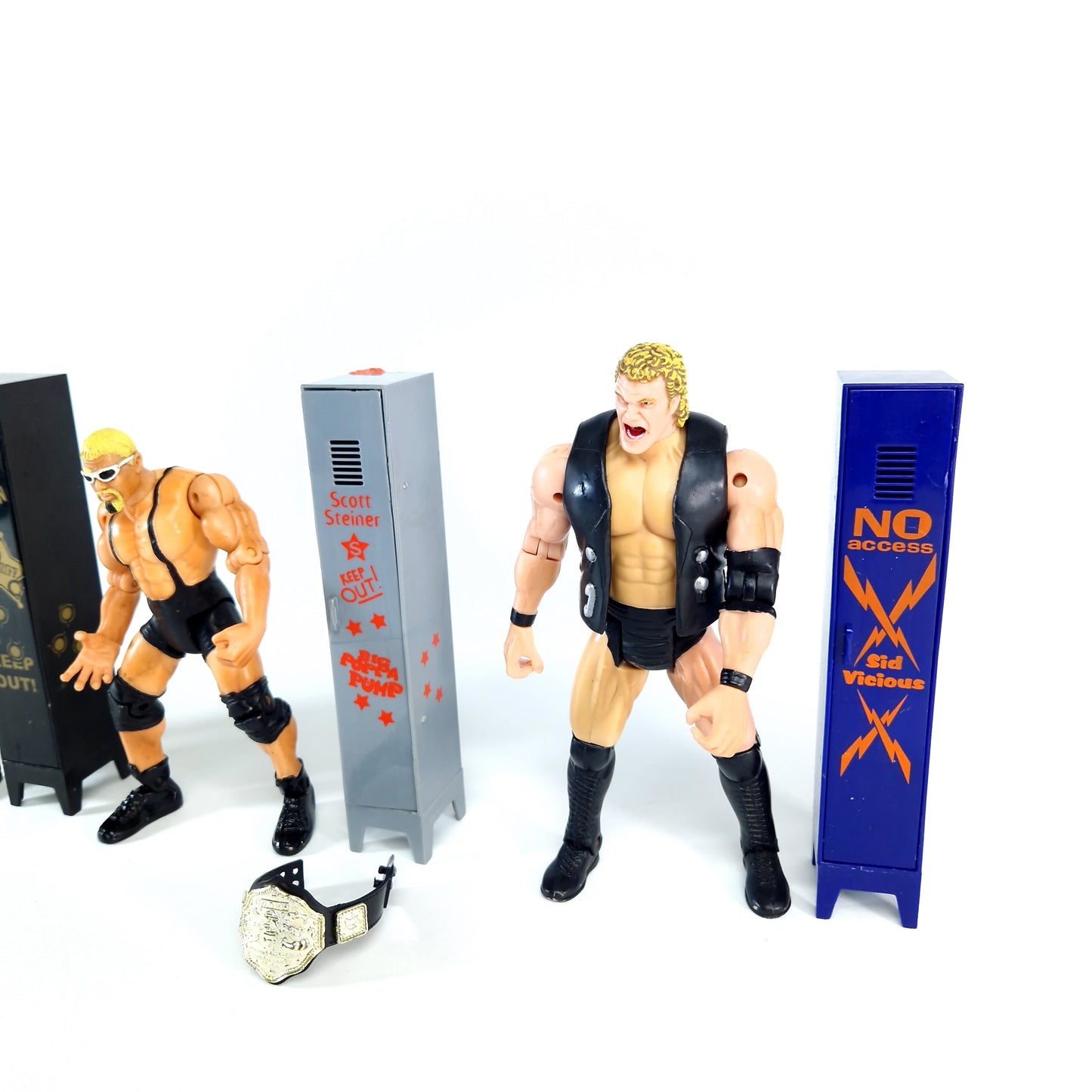 WCW TOYBIZ ☆ Nitro Champions 2 Wrestling Figure Playset Steiner Vicious Kidman Vivid 2001 Vintage Figure ☆ Loose