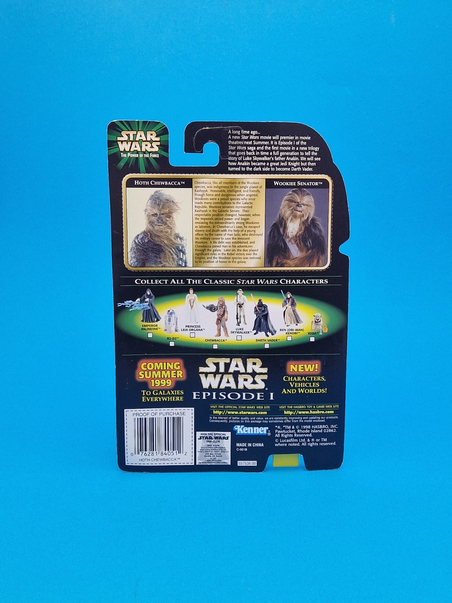 STAR WARS POTF ☆ Flash Back HOTH CHEWBACCA Figure ☆ MOC Sealed Carded Kenner Power of the Force