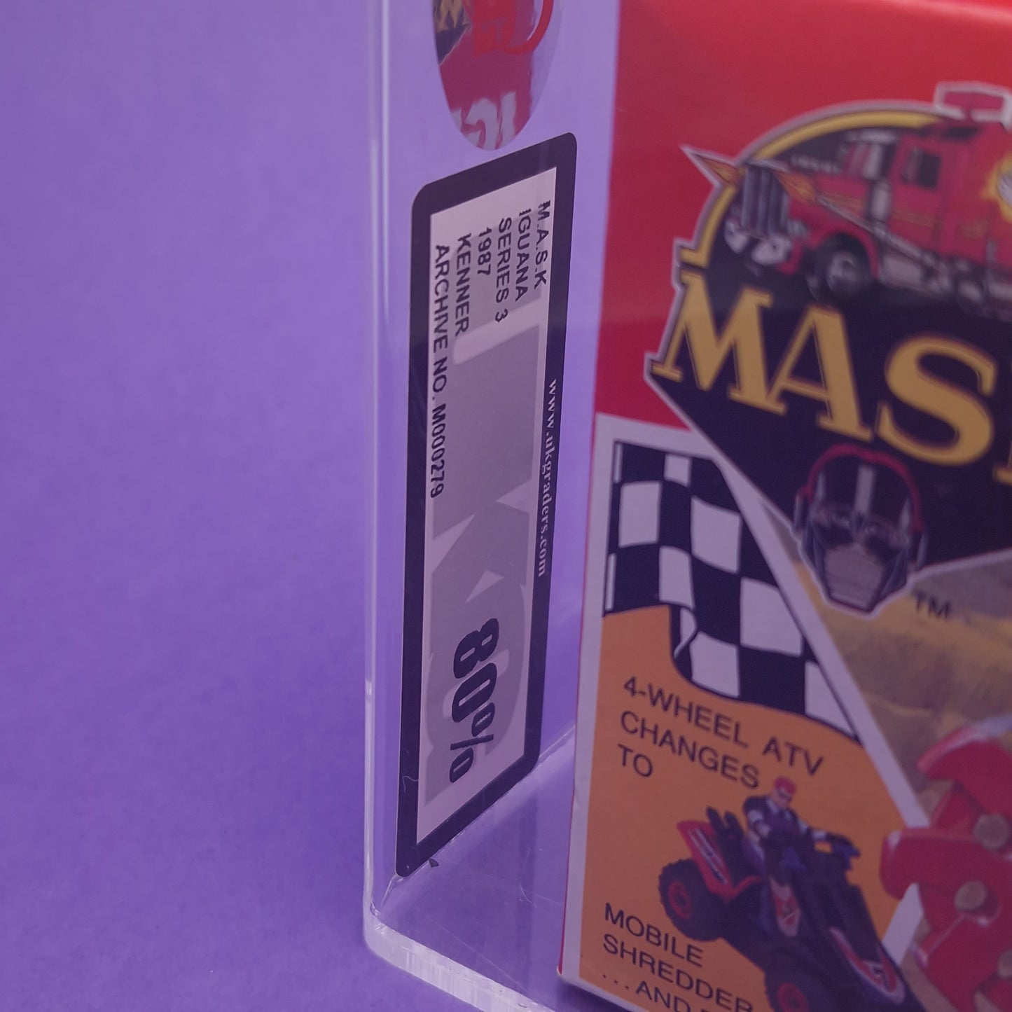 M.A.S.K ☆ IGUANA Lester Sludge Figure GRADED UKG 80 Vehicle ☆ US Sealed Boxed 80s Kenner MASK Vintage