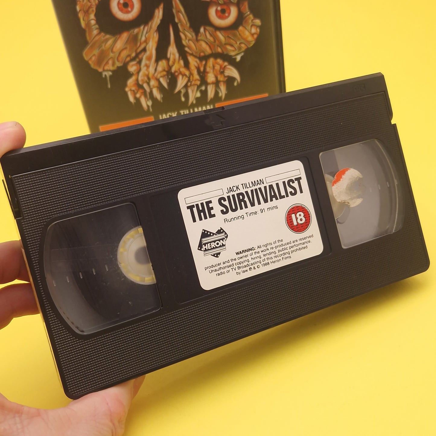 VHS Video ☆ THE SURVIVALIST ☆ 80s Big Box Ex Rental Case Tape Cassette Vintage 18 cert
