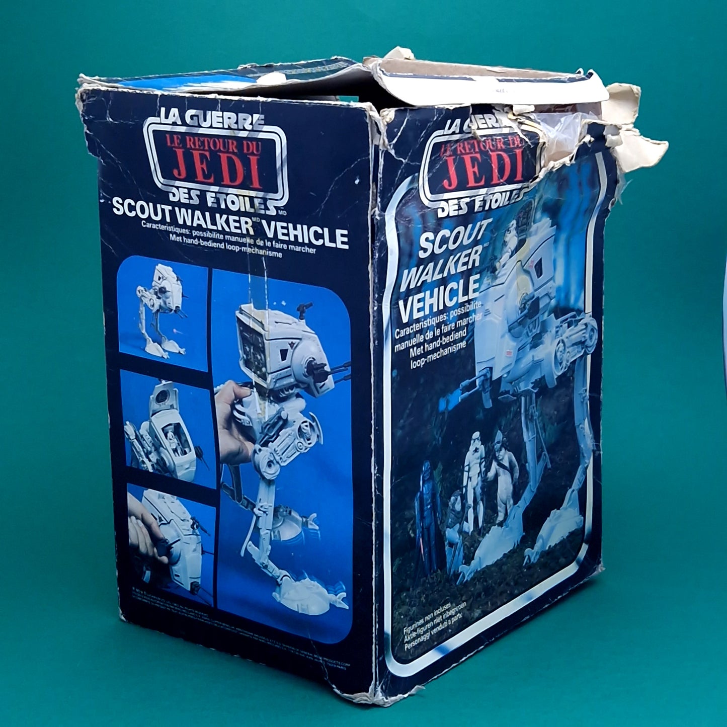 STAR WARS ☆ SCOUT WALKER AT-ST Vintage Action Figure Vehicle ☆ Original 80s Box