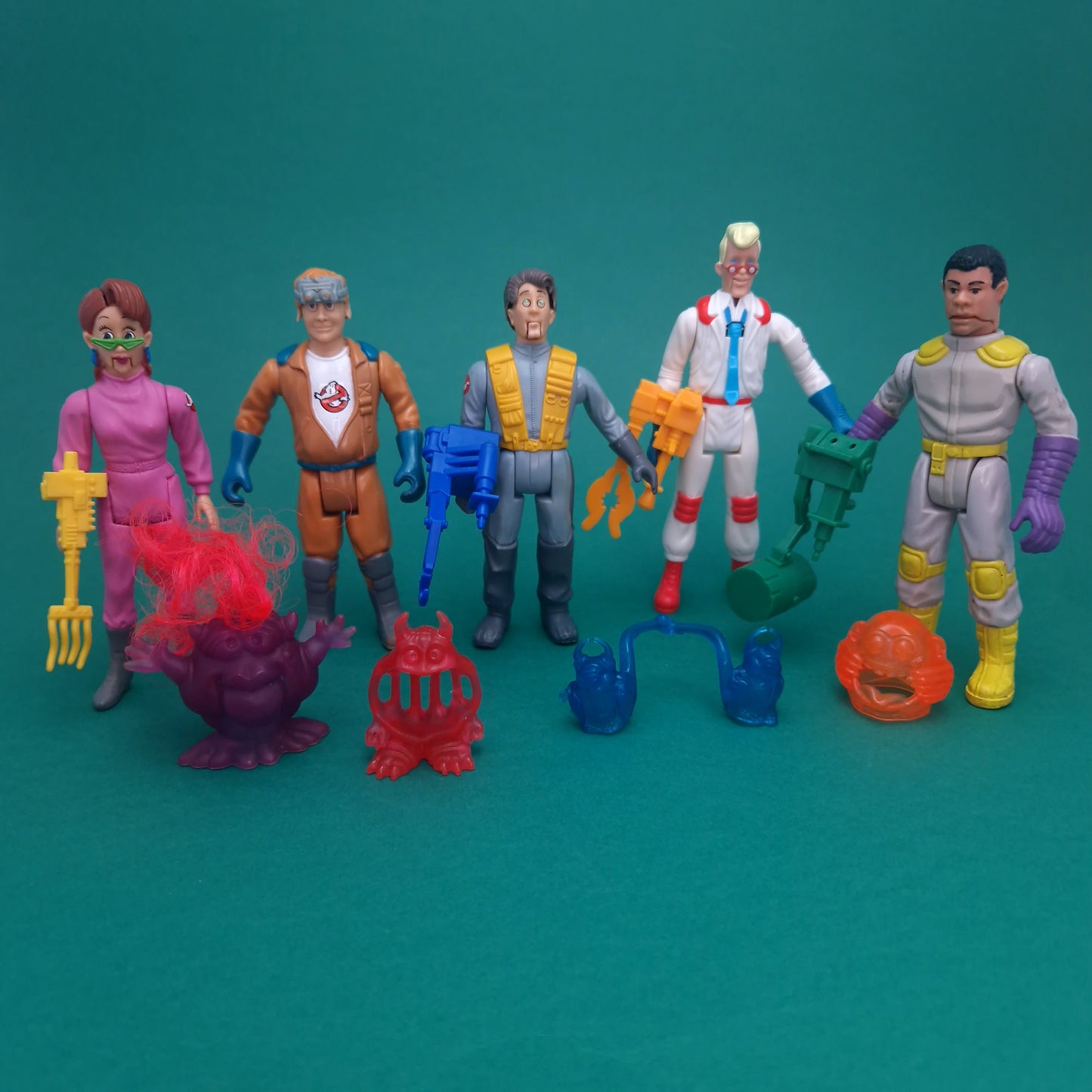 GHOSTBUSTERS ☆ FRIGHT FEATURES SET OF 5 Vintage Figure ☆ Nice Loose 80s Kenner