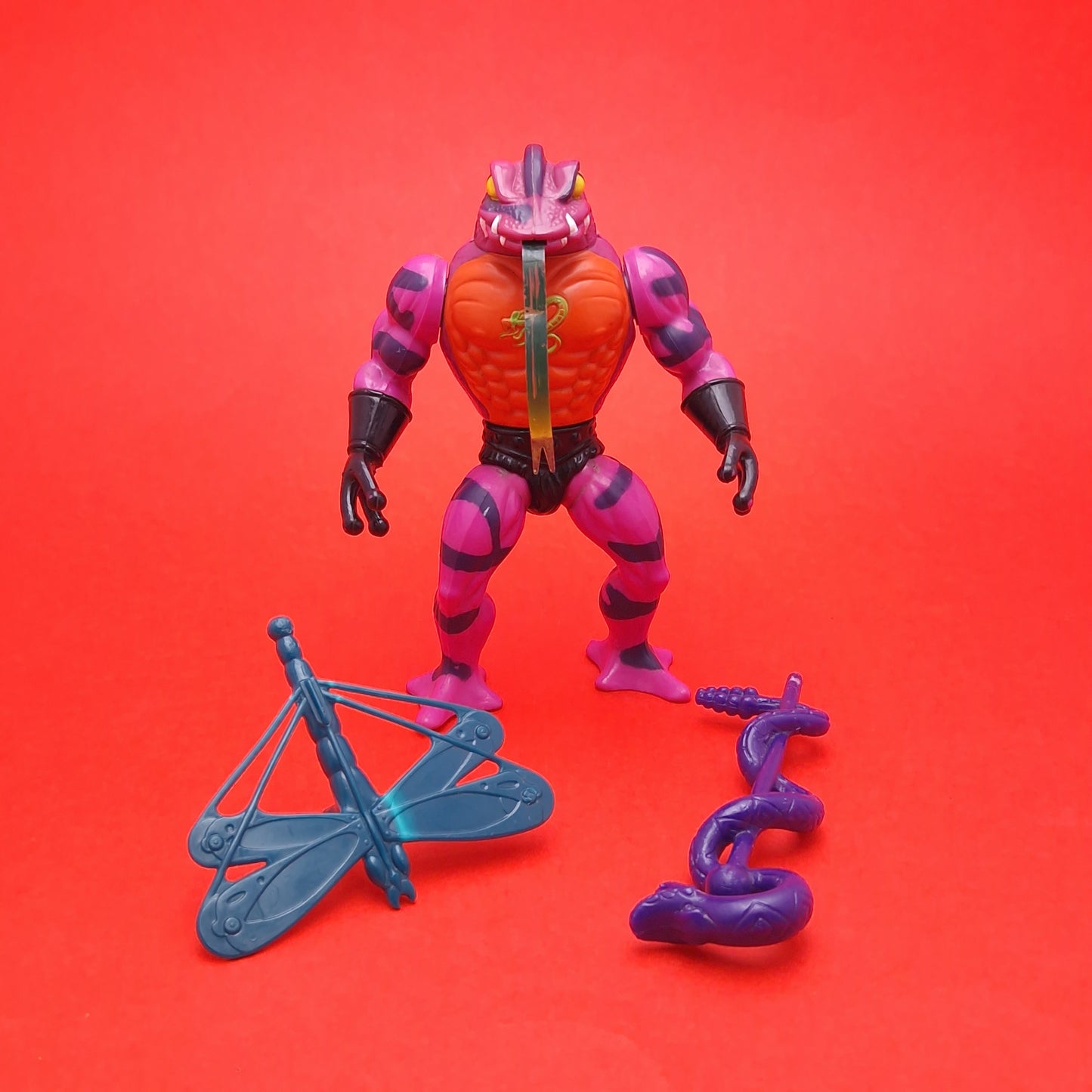 MASTERS OF THE UNIVERSE ☆ TUNG LASHOR Vintage Figure ☆ MOTU Loose 80s Mattel Original